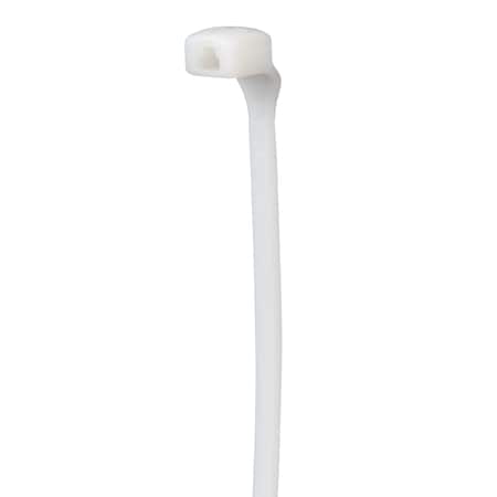 Panduit Cable Tie, 7-1/2 in L, 2 in Max Bundle Dia., White, Nylon 6/6, 18 lb Strength, 1000 PK CBR2M-M10